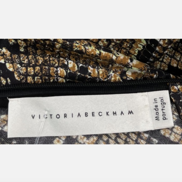 Victoria Beckham Snake-Print Long Sleeve Turtleneck Blouse sz 6 - Picture 5 of 6